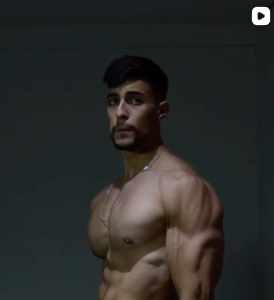 Samuel durante sua rotina de treino