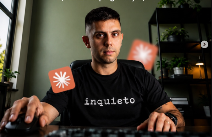Thiago trabalhando em sua operação digital